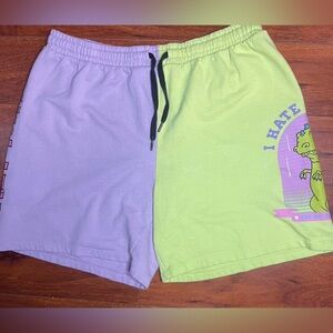 Vintage 90’s Nickelodeon Raptor Rugrats Purple/Green Men's A Shorts | Size L